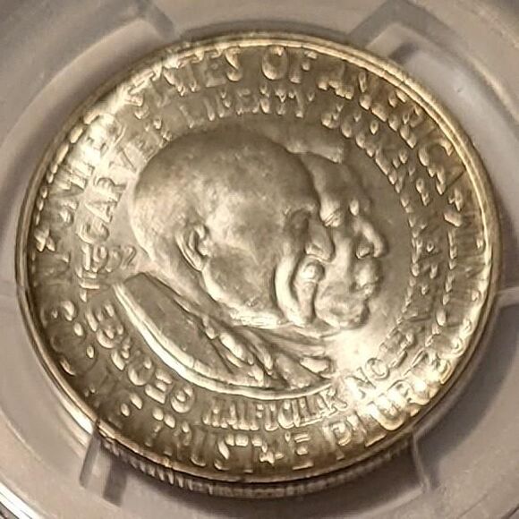 1952 Washington Carver Commemorative Silver Half Dollar MS63 PCGS GSH - Picture 3 of 4